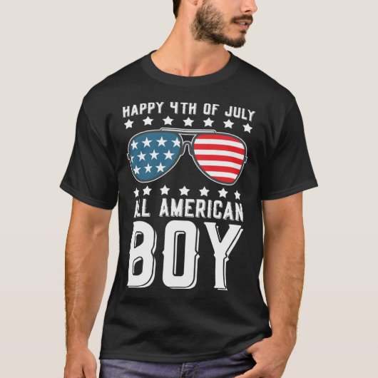 Happy 4th of July All American Boy T-Shirt (Vorderseite)