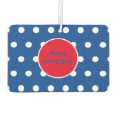 Happy 4th of July Car Air Freshener (Blue & White) Autolufterfrischer (Rückseite)