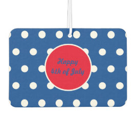 Happy 4th of July Car Air Freshener (Blue & White) Autolufterfrischer