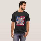 Happy 4th Of July Cute Cat Kitten American Flag f T-Shirt (Vorne ganz)