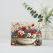 Happy 4th of July Feiertagspostkarte (Stehend Vorderseite)