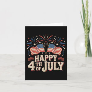 Happy 4th Of July Patriotic American Us Flag 4th O Karte