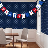 Happy 4th Of July Red White Blue Celebration Wimpelkette