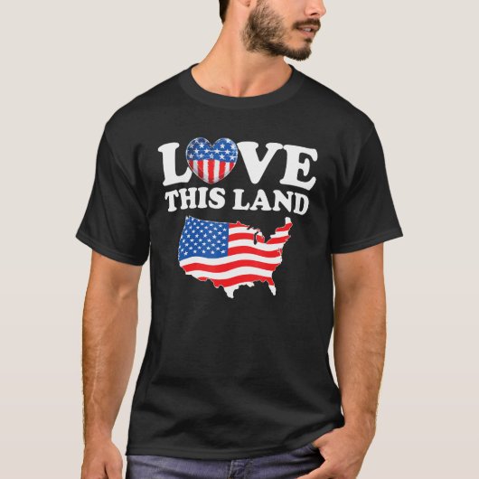 Happy 4th Of July US Flag Patriotic American Map T-Shirt (Vorderseite)
