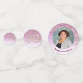 Happy 50. Geburtstag Chic Rose Gold Glitzer Konfetti (Vorderseiten)