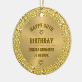 Happy 50. Geburtstag Diamonds & Gold Keramik Ornament (Links)