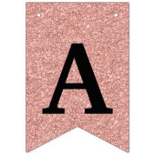 Happy 50. Geburtstag Foto Rose Gold Glitzer Wimpelkette (Dritte Fahne)