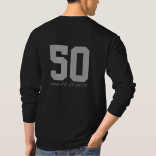 Happy 50. Geburtstag Funny Hoodie Typografy Age T-Shirt