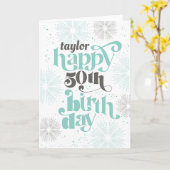 Happy 50. Geburtstag individuelle Grußkarte Karte (Gelbe Blume)