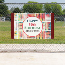 Happy 50. Geburtstag Modernes Party Custom