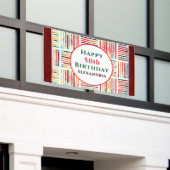 Happy 50. Geburtstag Modernes Party Custom Banner (Äußeres Gebäude)