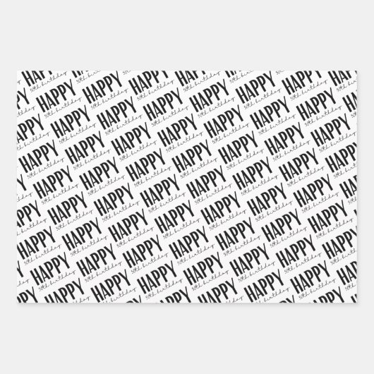 Happy 50. Geburtstag Packpapier Blätter (Vorderseite)