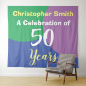 Happy 50. Geburtstagsfeier Tapestry Wandteppich (Beispiel (Horizontal))