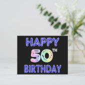 Happy 50. Geburtstagsgeschenke und Geburtstagsklei Postkarte (Stehend Vorderseite)