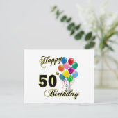 Happy 50. Geburtstagsgeschenke und Geburtstagsklei Postkarte (Stehend Vorderseite)