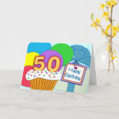 Happy 50. Geburtstagskarte Karte (Gelbe Blume)