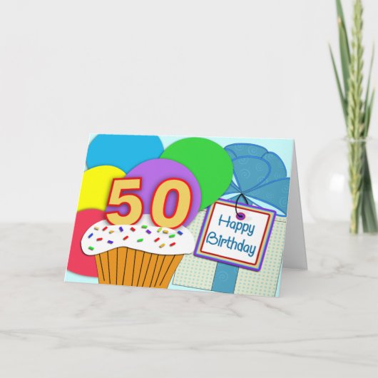 Happy 50. Geburtstagskarte Karte (Vorderseite)