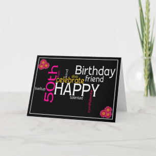 Happy 50. Geburtstagskarte Karte