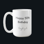 Happy 50. Geburtstagsparty Custom Kaffeetasse<br><div class="desc">Happy 50. Geburtstag Custom Coffee Tasse, dass Sie für jeden Anlass und besondere Veranstaltung anpassen können. Kaufen Sie als Geschenk für einen besonderen oder als Leckerei für sich</div>