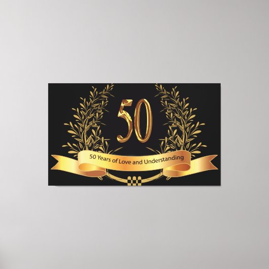 Happy 50. Hochzeitstag Canvas Prints Leinwanddruck (Vorderseite)