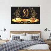 Happy 50. Hochzeitstag Canvas Prints Leinwanddruck (Insitu (Schlafzimmer))