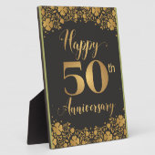 Happy 50 Jahre Golden Wedding Jublilee Fotoplatte (Seite)