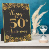 Happy 50 Jahre Golden Wedding Jublilee Fotoplatte (Seite)