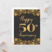 Happy 50 Jahre Golden Wedding Jublilee Karte (Vorderseite/Rückseite Beispiel)