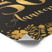 Happy 50 Jahre Golden Wedding Jublilee Poster (Ecke)