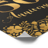 Happy 50 Jahre Golden Wedding Jublilee Poster (Ecke)