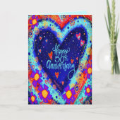 Happy 50 Jahre Hübsches Herz Karte (Vorderseite)