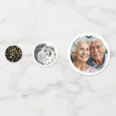 Happy 50 Jahre Jubiläum Gold und Black Personalisi Konfetti (Vorderseiten)