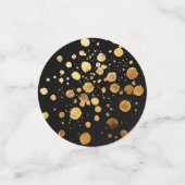 Happy 50 Jahre Jubiläum Gold und Black Personalisi Konfetti (Klein Vorderseite)