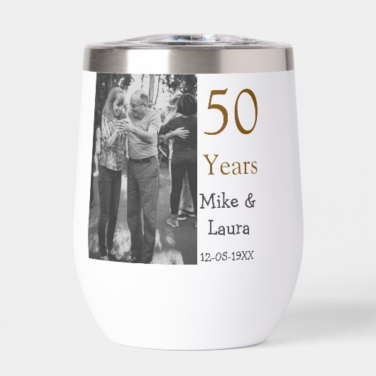 Happy 50. Jubiläum fügen Sie Pärchen Namen Datum H (Vorderseite)