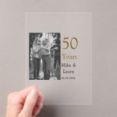 Happy 50. Jubiläum fügen Sie Pärchen Namen Datum H Acryleinladungen (Insitu (Handheld))
