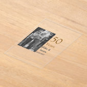 Happy 50. Jubiläum fügen Sie Pärchen Namen Datum H Acryleinladungen (Ablage )