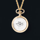 Happy 50. Jubiläum fügen Sie Pärchen Namen Datum H Armbanduhr<br><div class="desc">Gestaltung</div>