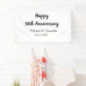 Happy 50. Jubiläum fügen Sie Pärchen Namen Datum H Banner (Insitu)