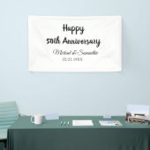 Happy 50. Jubiläum fügen Sie Pärchen Namen Datum H Banner (Messeveranstaltung)
