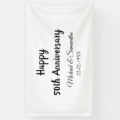 Happy 50. Jubiläum fügen Sie Pärchen Namen Datum H Banner (Vertikal)