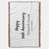 Happy 50. Jubiläum fügen Sie Pärchen Namen Datum H Decke (Vorderseite Vertikal)