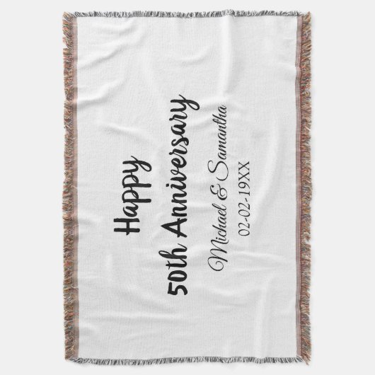 Happy 50. Jubiläum fügen Sie Pärchen Namen Datum H Decke (Vorderseite Vertikal)