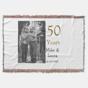 Happy 50. Jubiläum fügen Sie Pärchen Namen Datum H Decke