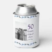 Happy 50. Jubiläum fügen Sie Pärchen Namen Datum H Dosenkühler (Kanne Vorderseite)