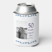Happy 50. Jubiläum fügen Sie Pärchen Namen Datum H Dosenkühler (Kanne Rückseite)