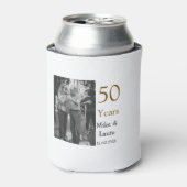 Happy 50. Jubiläum fügen Sie Pärchen Namen Datum H Dosenkühler (Kanne Vorderseite)