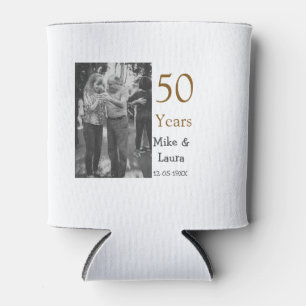 Happy 50. Jubiläum fügen Sie Pärchen Namen Datum H Dosenkühler