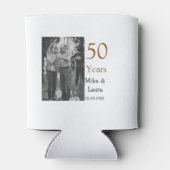 Happy 50. Jubiläum fügen Sie Pärchen Namen Datum H Dosenkühler (Rückseite)