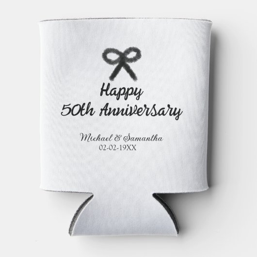 Happy 50. Jubiläum fügen Sie Pärchen Namen Datum H Dosenkühler (Vorderseite)