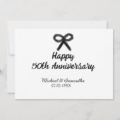 Happy 50. Jubiläum fügen Sie Pärchen Namen Datum H Einladung (Rückseite)